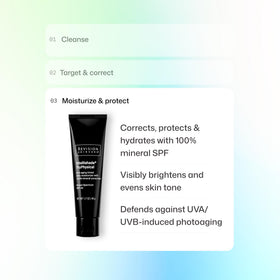 Revision Skincare presented post‑procedure showing gentle, soothing protection
