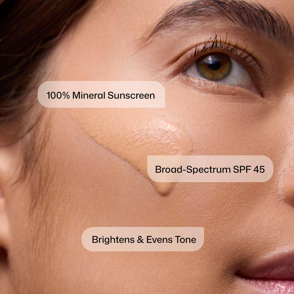Revision Skincare tinted swatches on skin demonstrating blendability