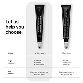 Revision Skincare lifestyle shot on model outdoors conveying hydrated, defined lips