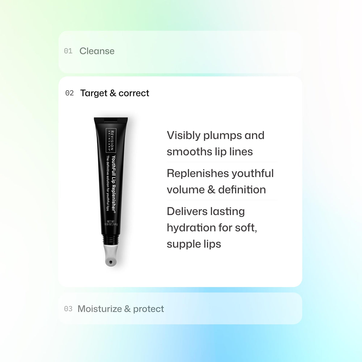 Revision Skincare open tube showing product viscosity, nourishing formula for moisture