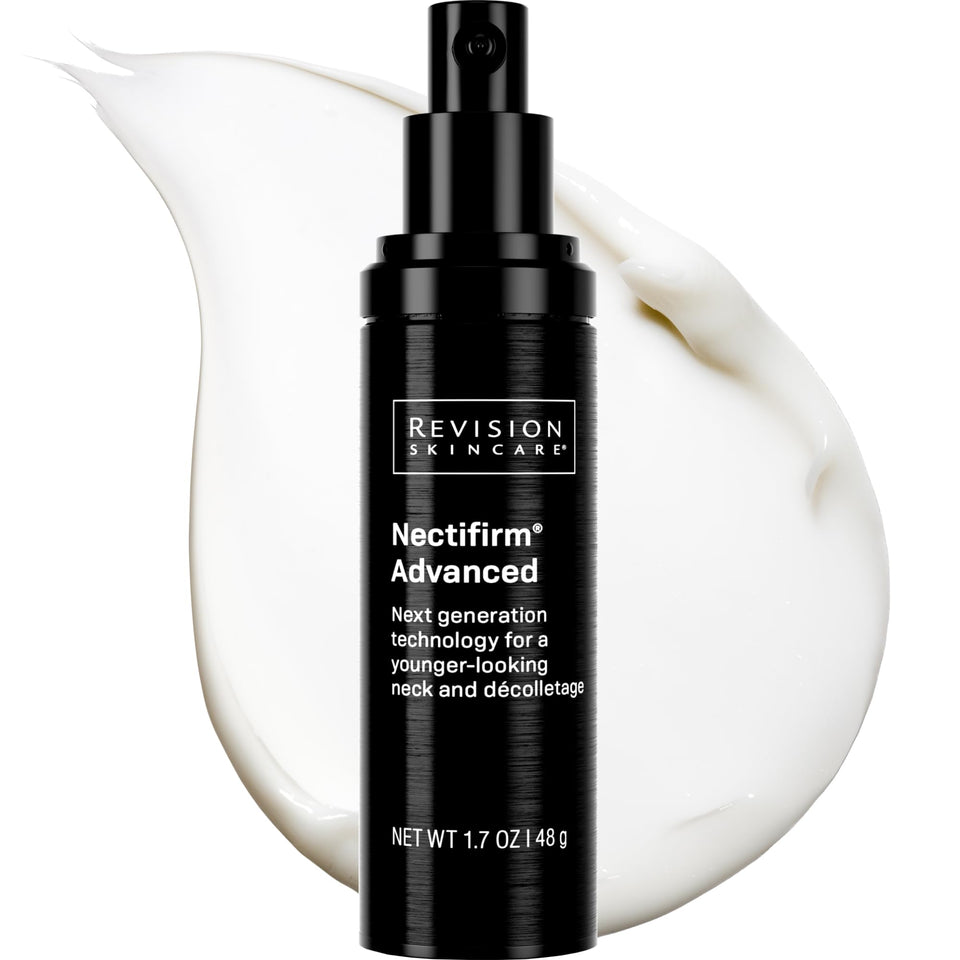 Revision Skincare front packaging showing product and benefit of firming