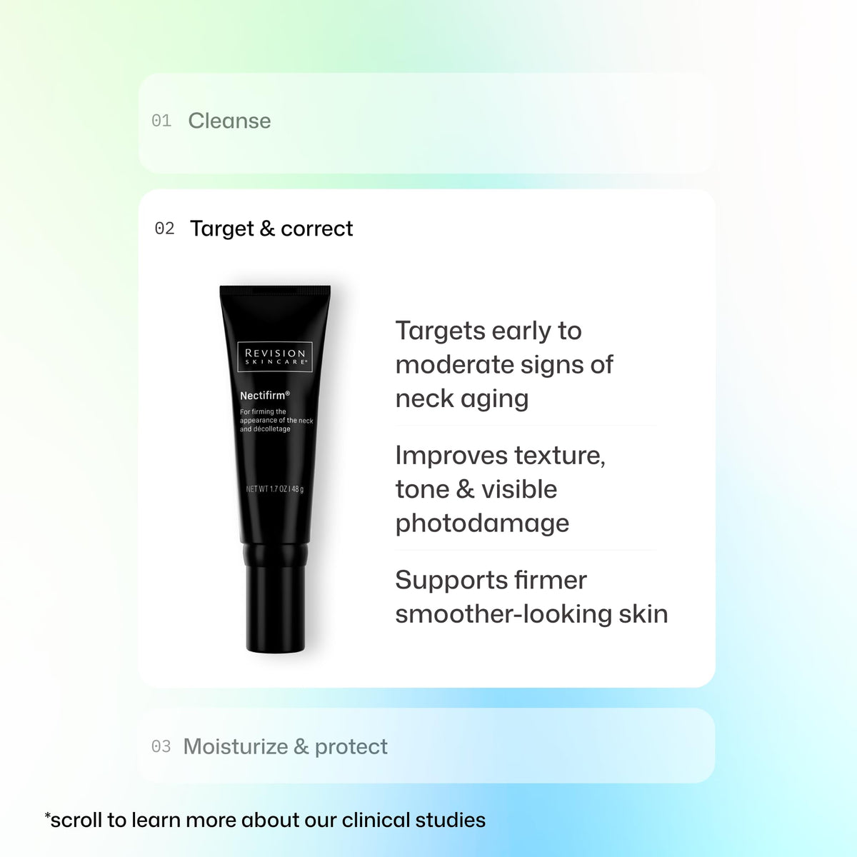 Revision Skincare Nectifirm jar on counter portraying daily routine convenience