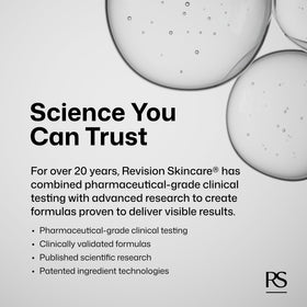 Revision Skincare paired with moisturizer to show hydrated finish