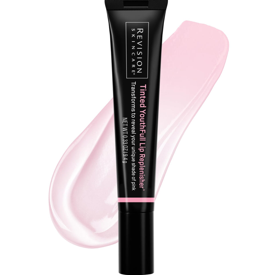 Revision Skincare front packaging showing bottle and branding for clear benefit
