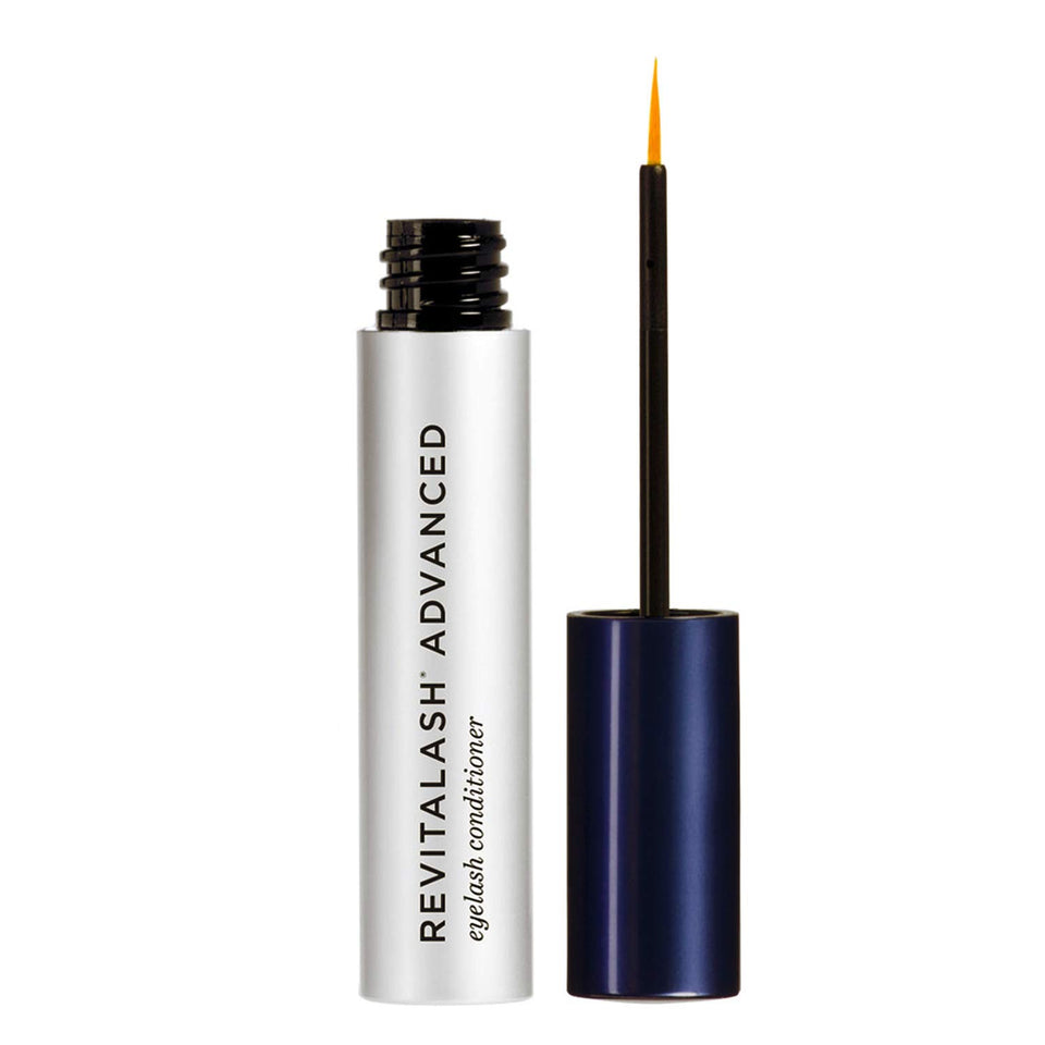 RevitaLash front packaging showing compact 1.0 mL tube and brand, highlights travel-friendly size