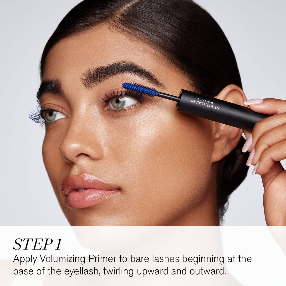 RevitaLash primer wand closeup highlighting smooth conditioning application
