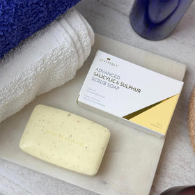 REVITALE bar beside almonds and walnuts emphasizing natural exfoliants