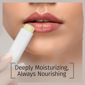 Reviva Labs cap off close-up of clear balm texture for lightweight non-greasy feel