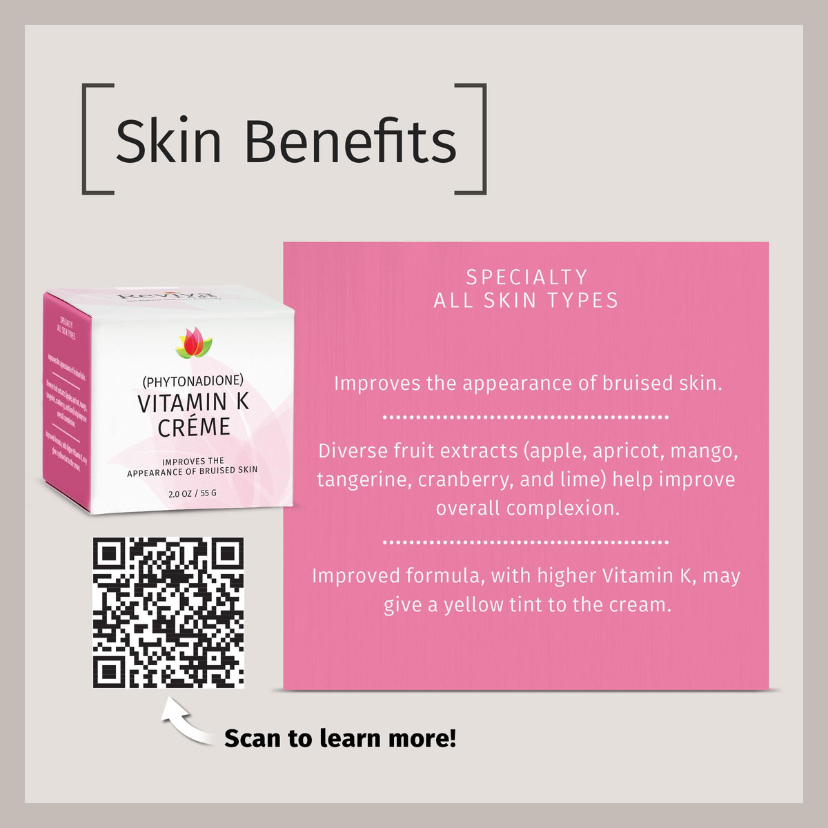 Reviva Labs treating a small bruise to show spot application and recovery support