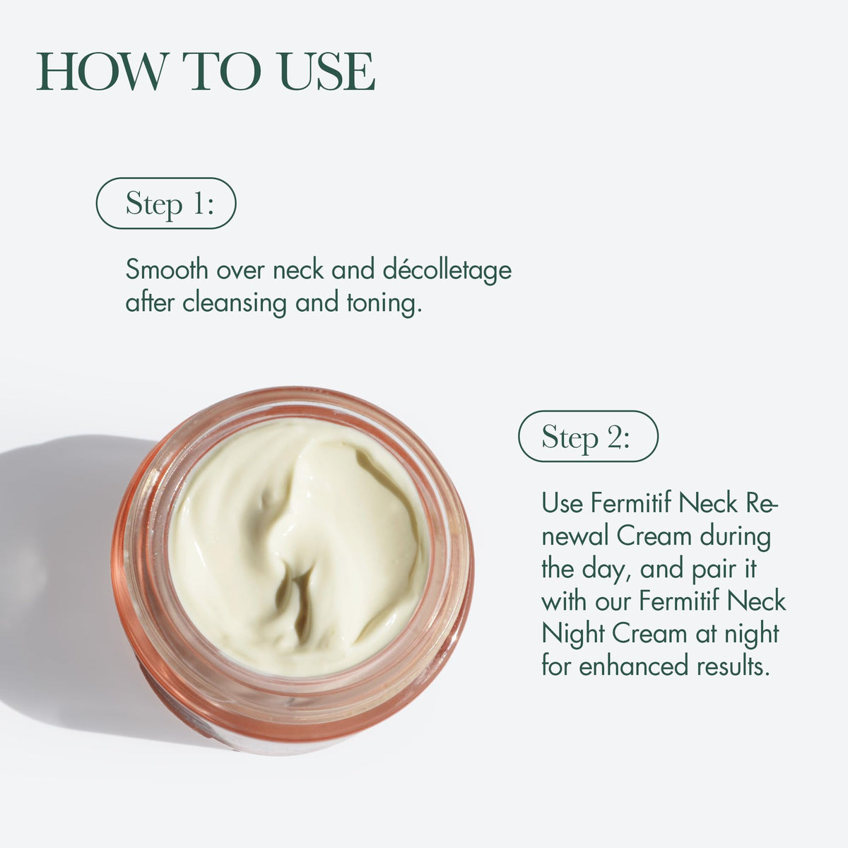 RéVive neck cream in lifestyle setting on décolletage showcasing daytime wear benefit