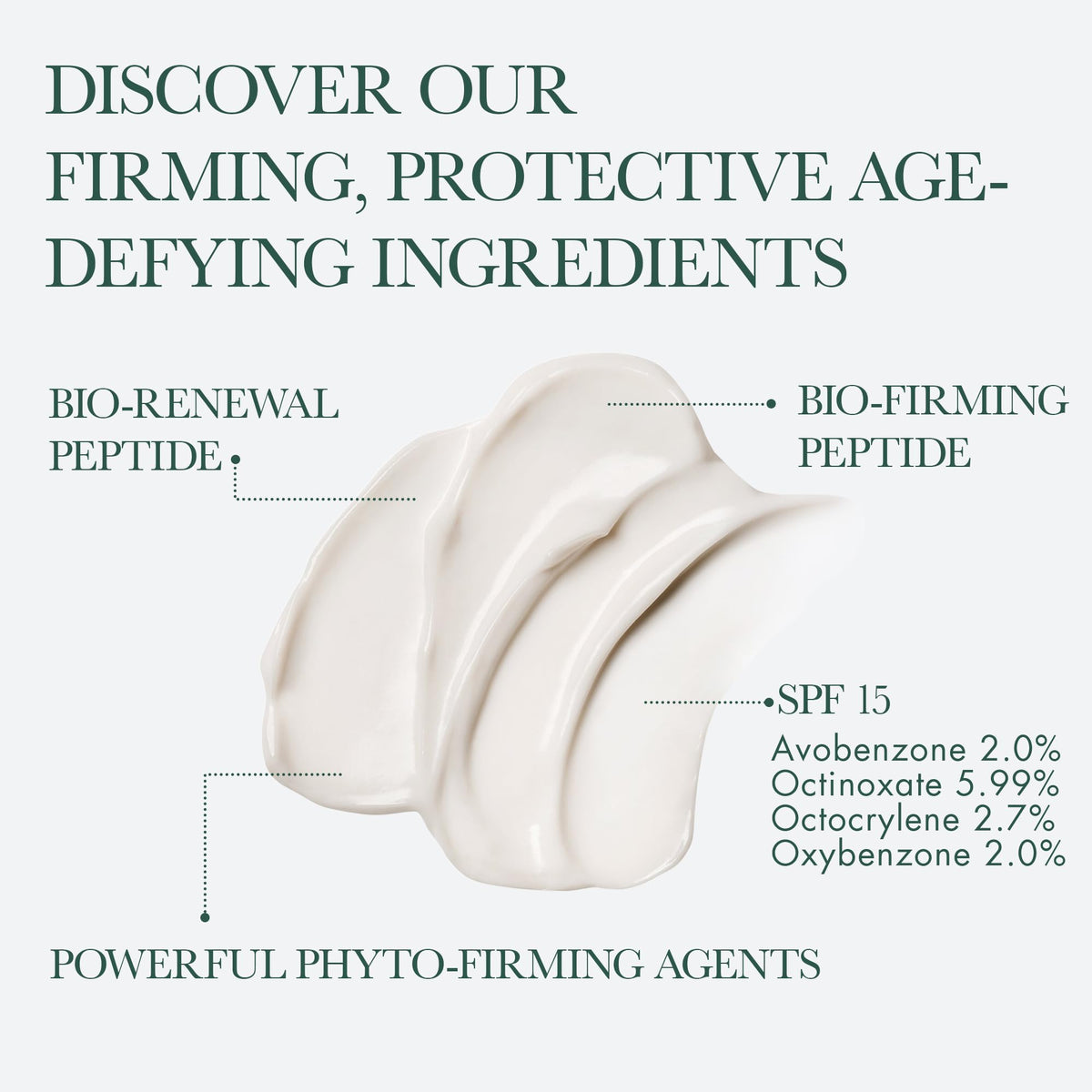 RéVive cream texture close-up highlighting lightweight absorption benefit