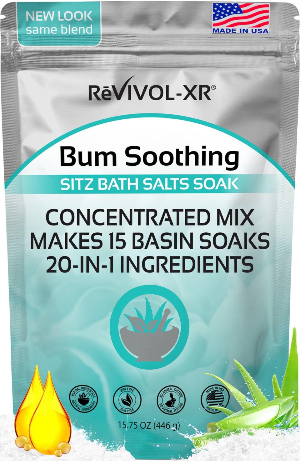 REVIVOL-XR front pouch showing label and press-lock benefit