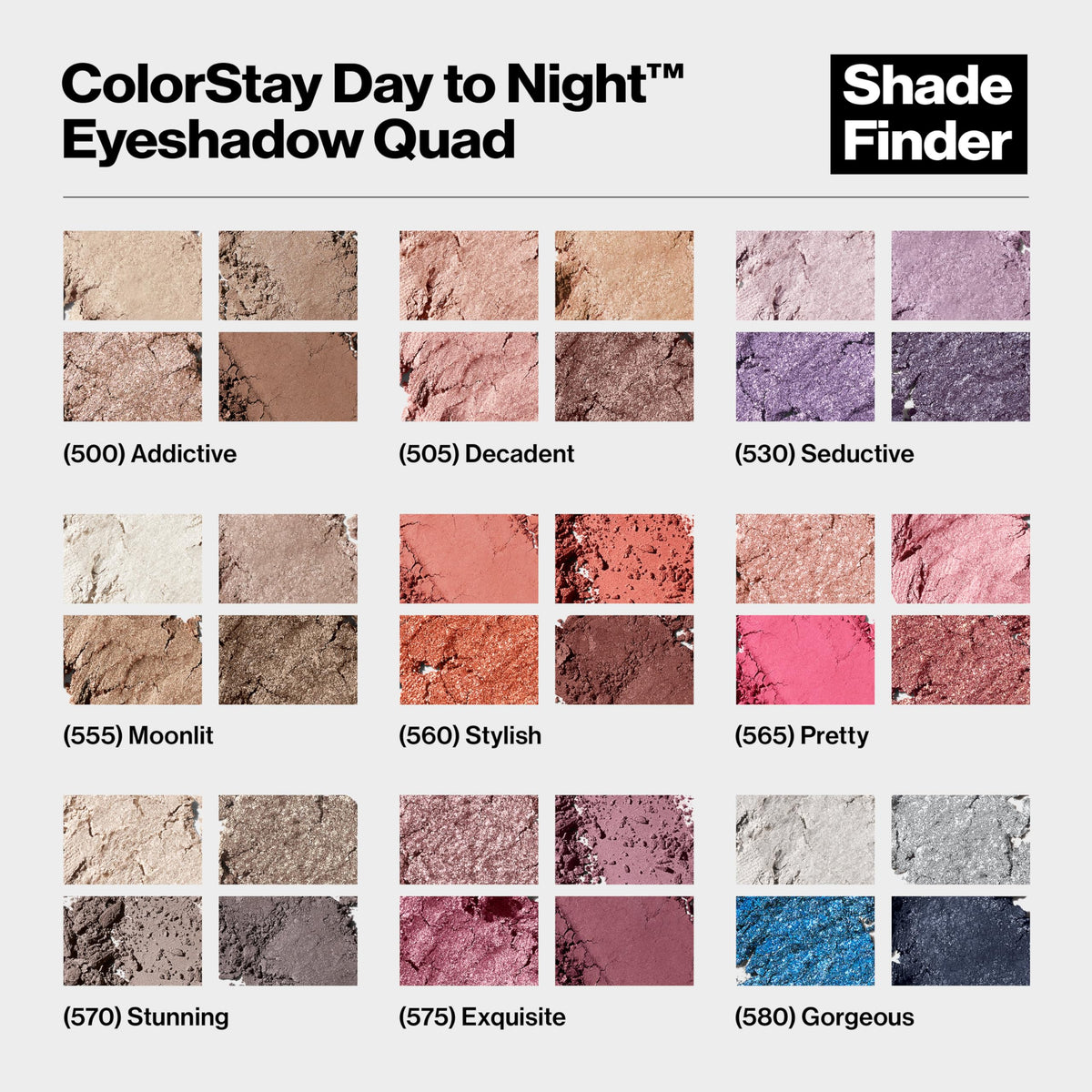 Revlon 555 Moonlit bold nighttime eye look with layered shimmer and depth