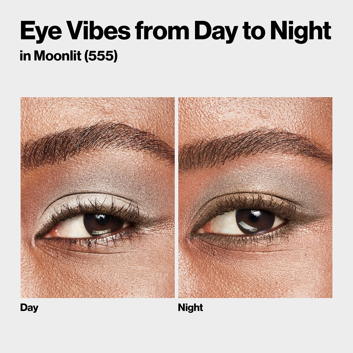 Revlon 555 Moonlit label and product details highlighting shade names and weight