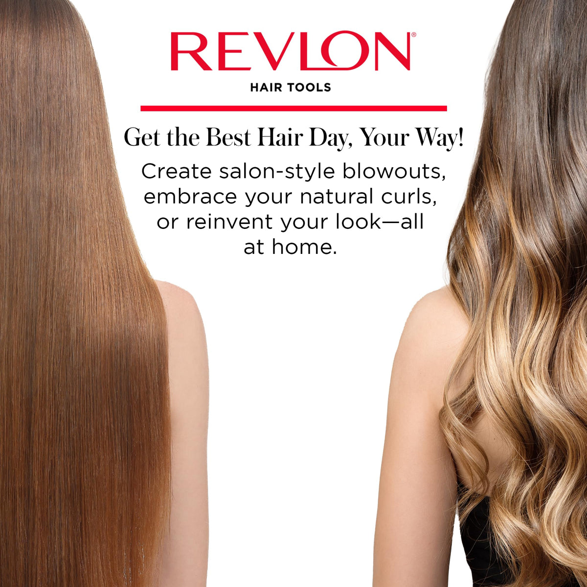 REVLON styling accessories laid out for versatile styling benefit