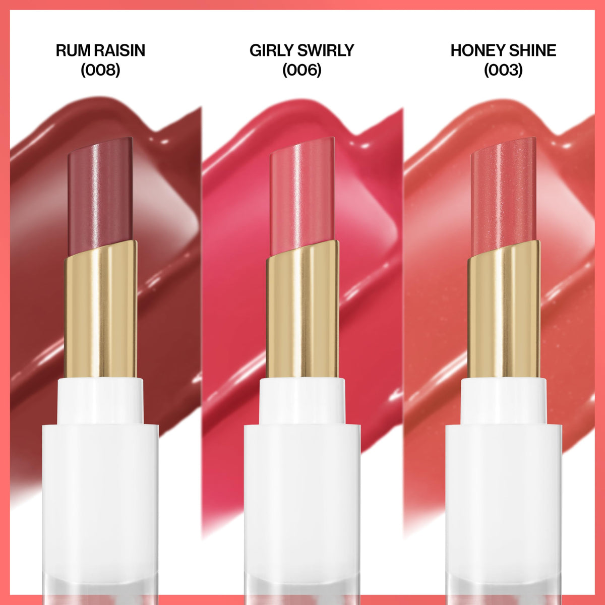 REVLON balm open tube close-up showing creamy texture and glossy finish for easy application