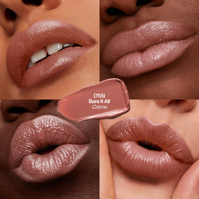 REVLON Black Cherry swatch on lips demonstrating bold evening impact