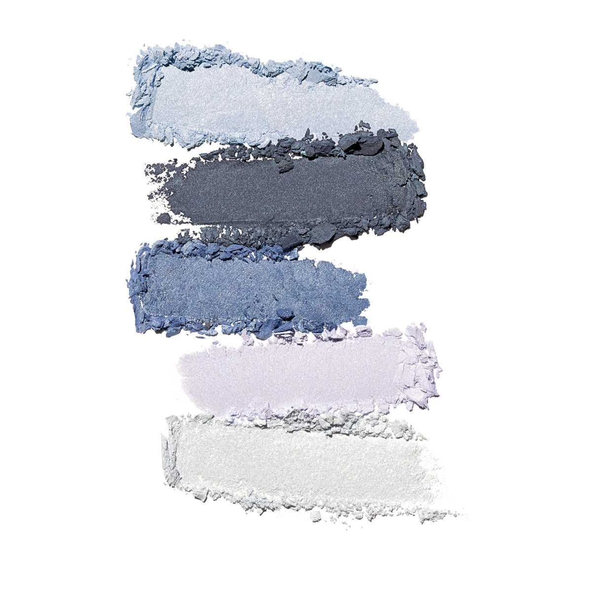 REVLON close-up of blue eyeshadow pans highlighting smooth texture