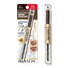 Revlon front packaging showing dual-ended brow tool and benefits