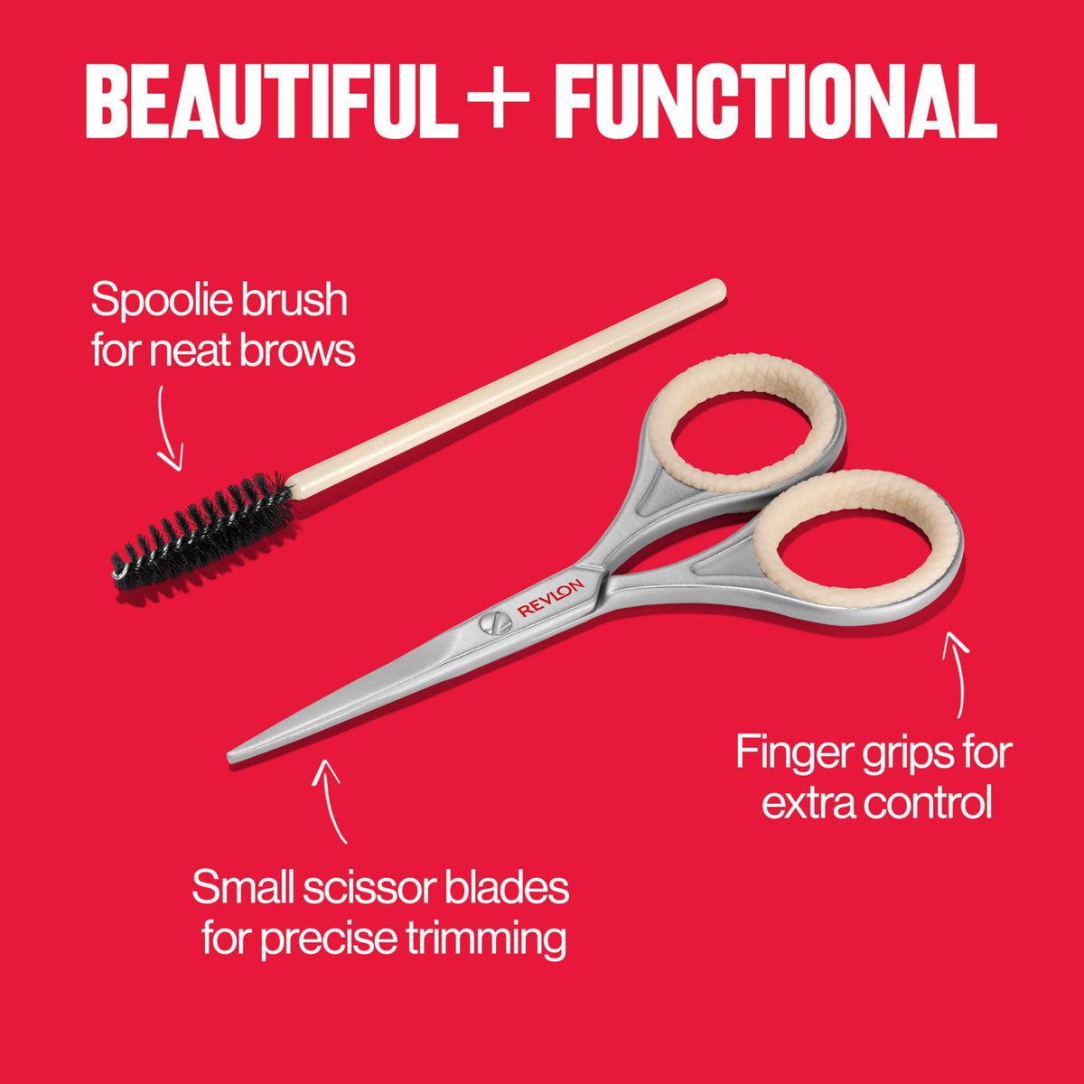 Revlon brow set on vanity highlighting everyday styling accessibility