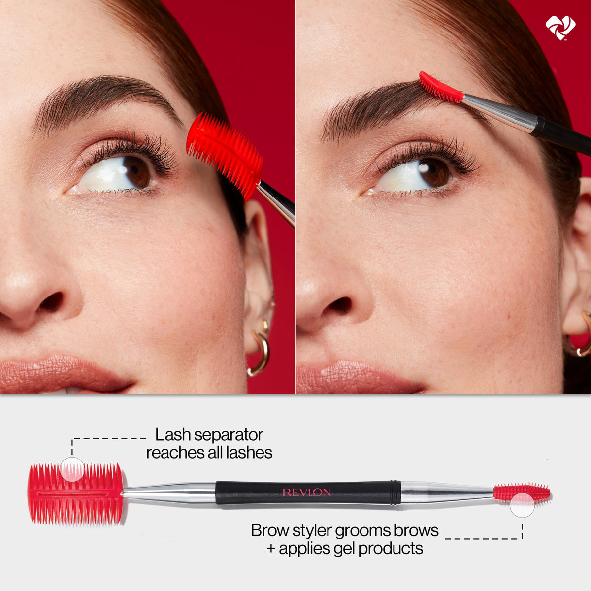 Revlon spoolie detail smoothing brows to evenly distribute product