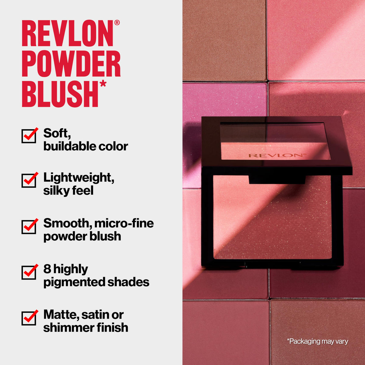 Application with brush blending Revlon Oh Baby! Pink for natural finish