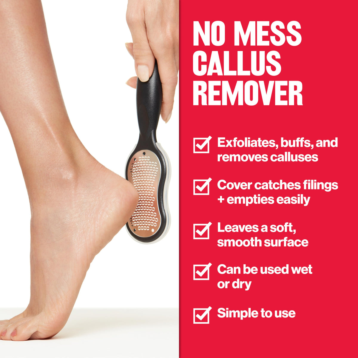 Revlon open catcher collecting filings for no-mess disposal benefit