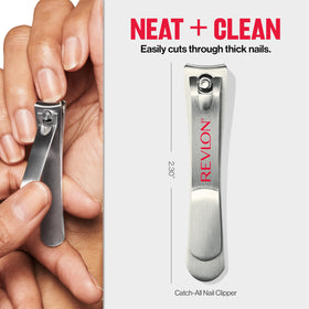 Revlon clipper held in hand to show scale and ergonomic grip for control