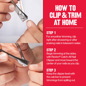 Revlon lever edge used as cuticle pusher for quick at-home finishing touch