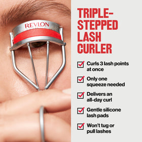 Revlon close-up of three-tiered pads showing interlocking steps for progressive lift