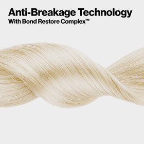 Revlon before and after image showing cooler platinum and reduced brass