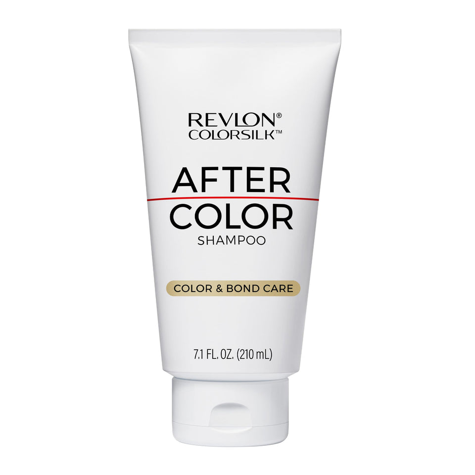 Revlon ColorSilk front bottle showing packaging and clear product benefits
