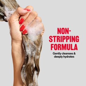 Revlon ColorSilk creamy lather texture demonstrating gentle cleansing