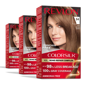 Revlon ColorSilk front packaging showing shade and pack benefits