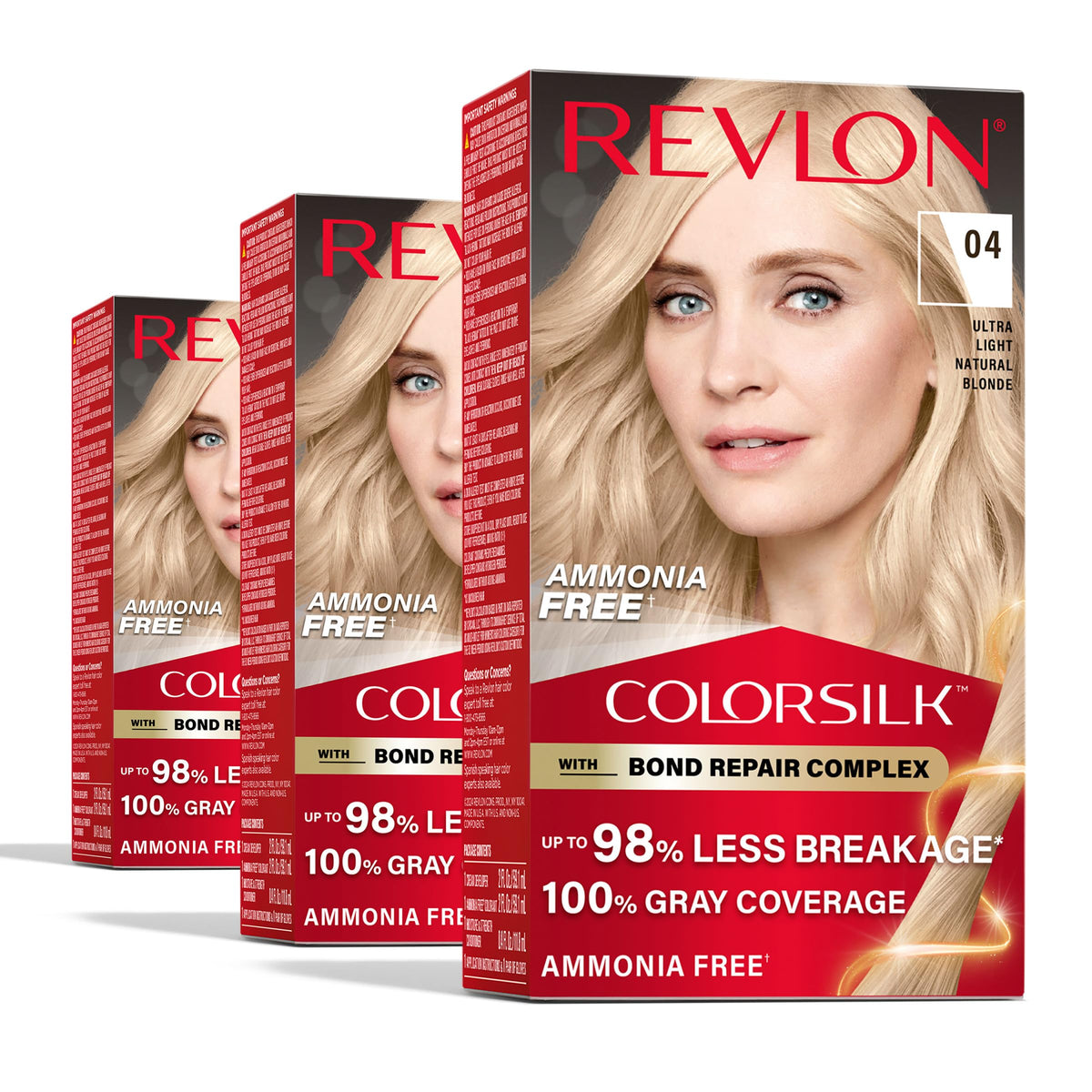 Revlon ColorSilk front packaging showing product and shade for easy selection