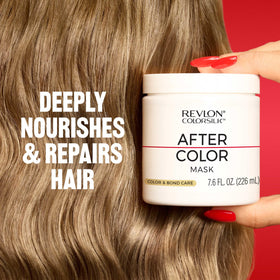 Coconut and shea butter beside REVLON ColorSilk mask highlighting natural nourishment