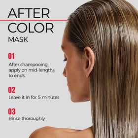 REVLON ColorSilk mask paired with After Color serum emphasizing a complete regimen