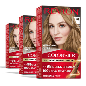 Revlon ColorSilk pack front showing brand and ammonia-free benefit