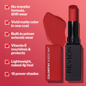 Revlon angled applicator detail demonstrating easy, precise lip definition and control