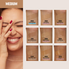 Revlon before and after face showing natural, hydrating finish