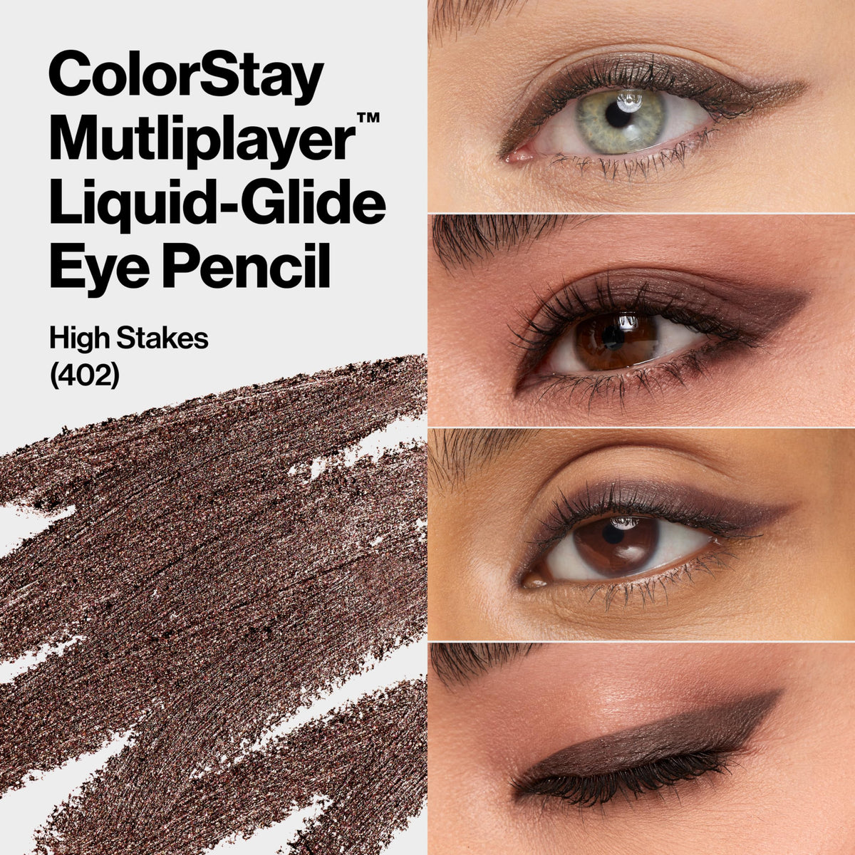 REVLON ColorStay integrated blending brush detail for easy smudging and smoky looks