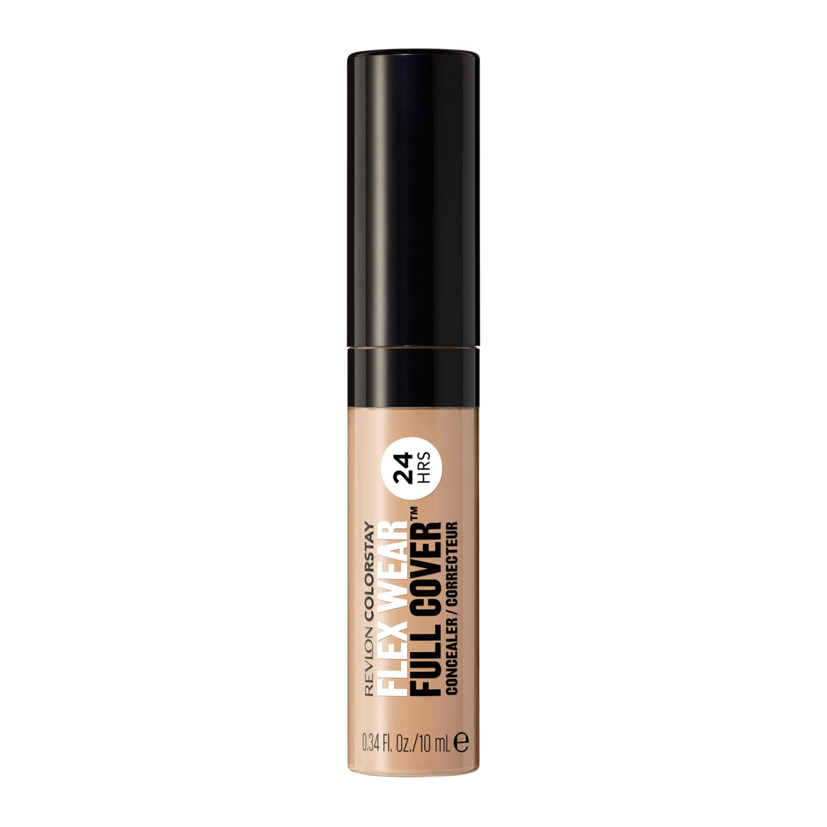 Revlon front packaging showing compact concealer tube and shade number for clear selection