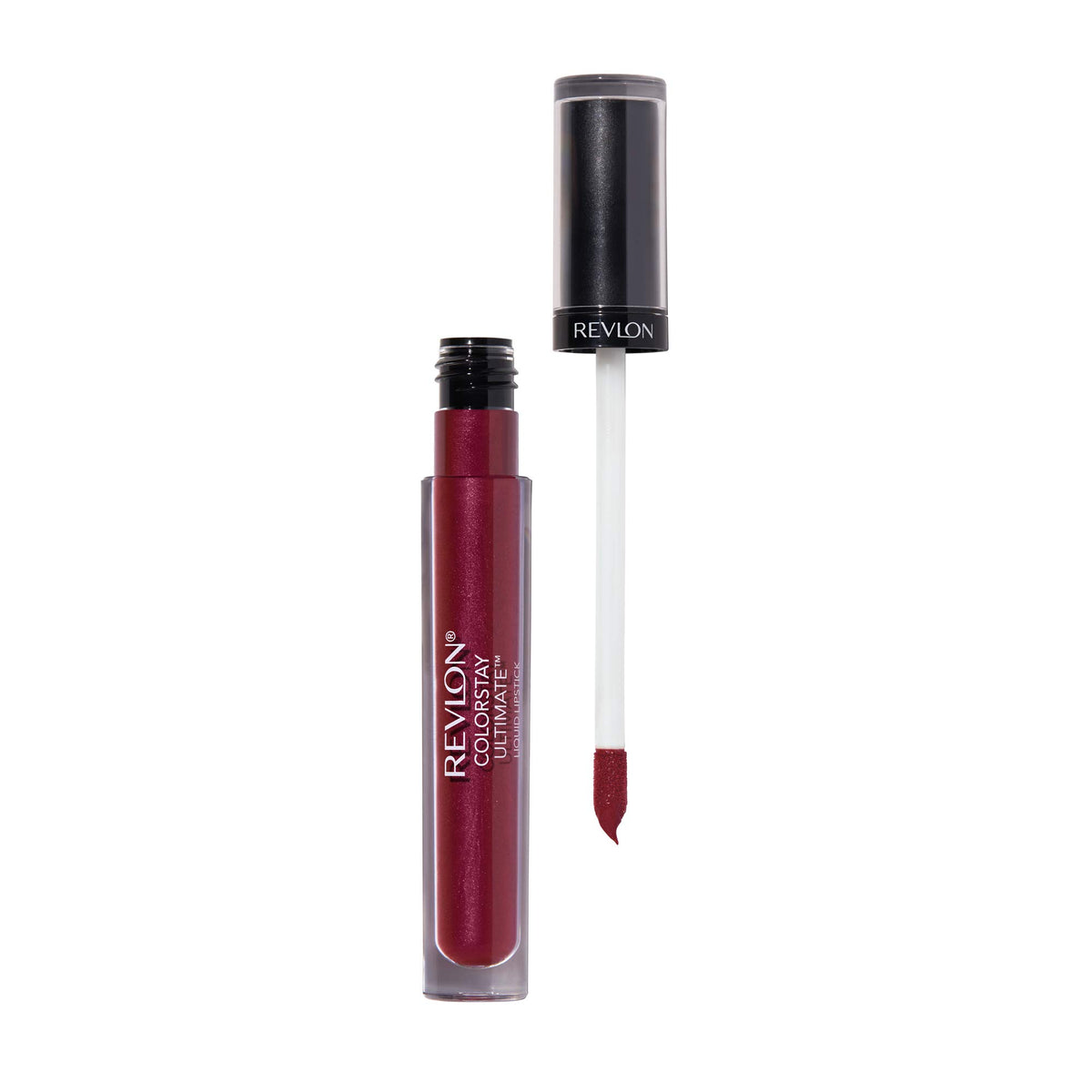 Revlon food-proof demo with glass showing transfer-resistant benefit