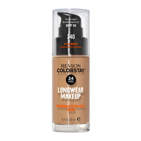 REVLON front packaging showing bottle and shade indicating reliable longwear
