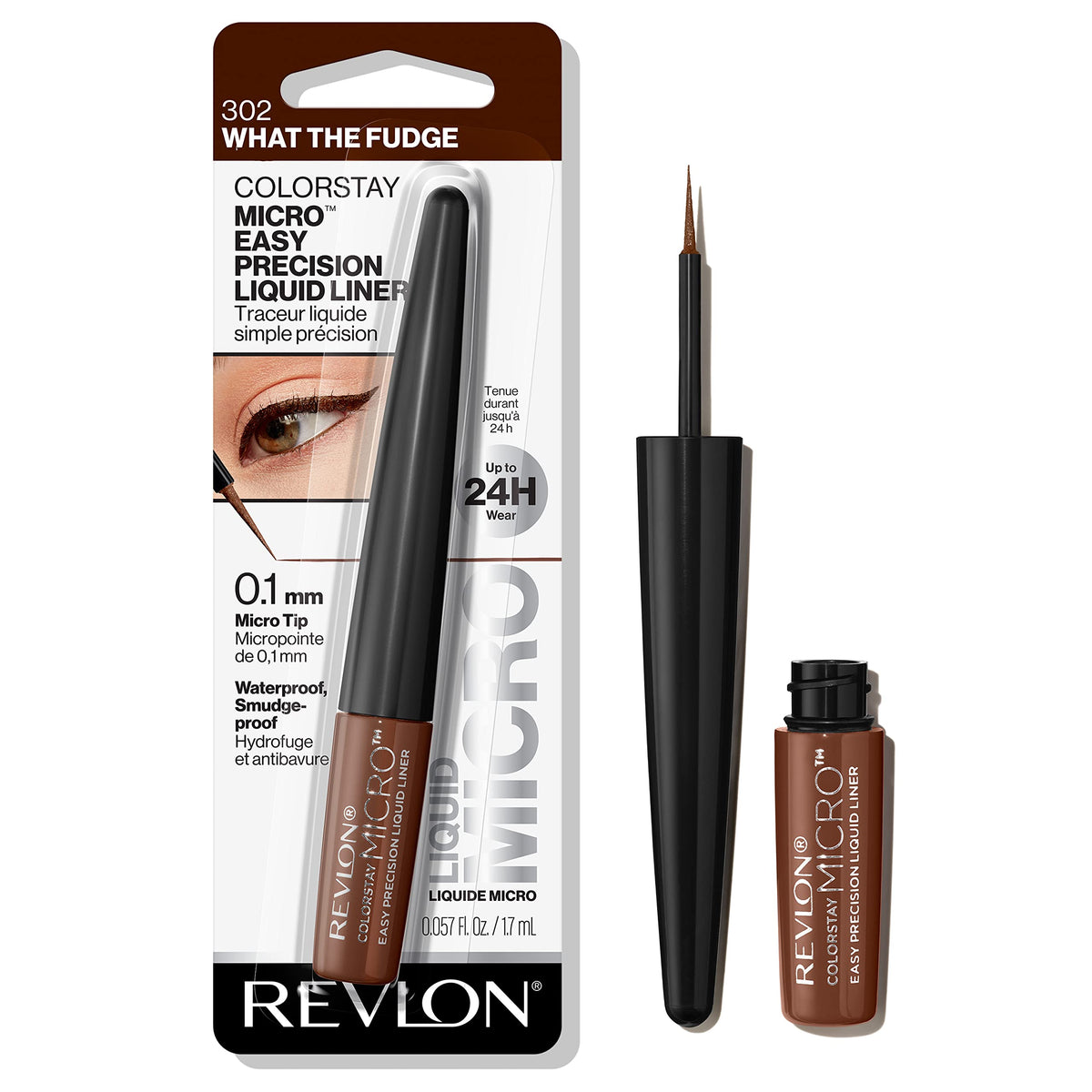 REVLON front packaging showing product and shade, clear brand presentation and benefit