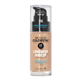 Revlon front packaging showing label and SPF 20, promoting longwear