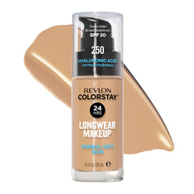 Revlon liquid foundation front packaging showing branding and shade