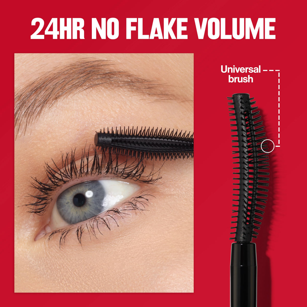 Revlon mascara texture swirl illustrating lightweight, buildable fibers