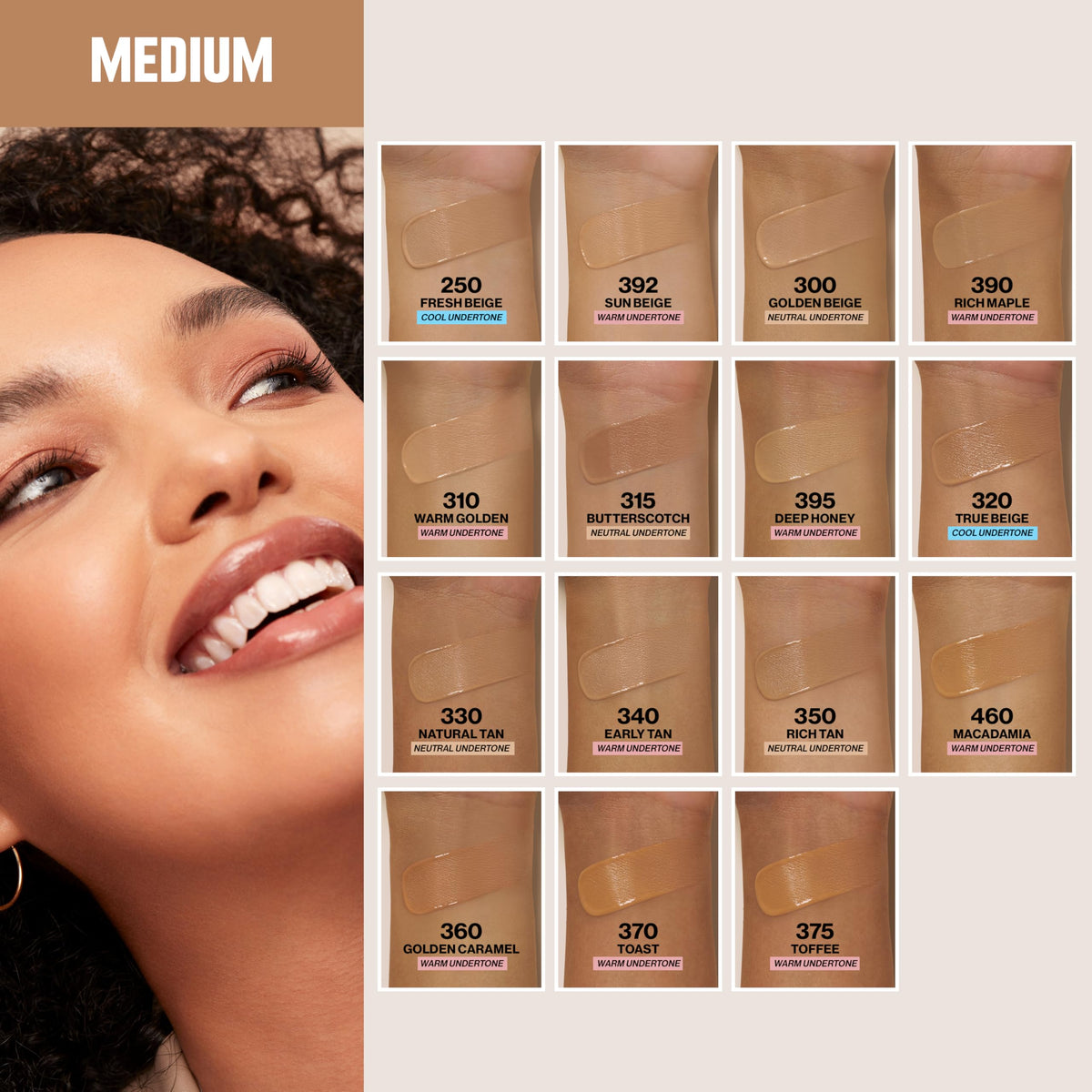 Revlon ColorStay ingredients label highlighting Vitamin E for skin nourishment