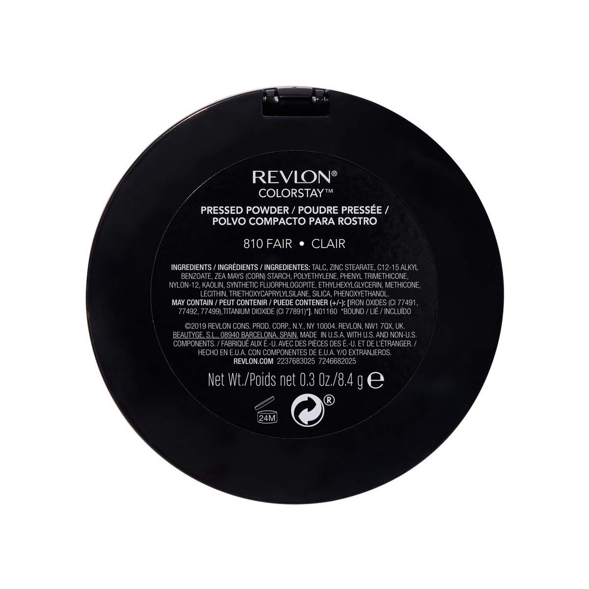 Model applying Revlon ColorStay powder for longwear shine control benefit